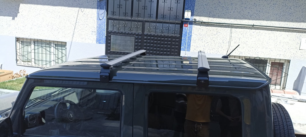 Suzuki Jimny 3 Roof Rack Bars For Vehicles With Rain gutters Silver Color Suzuki Jimny 3 Roof Rack Bars For Vehicles With Rain gutters Silver Color